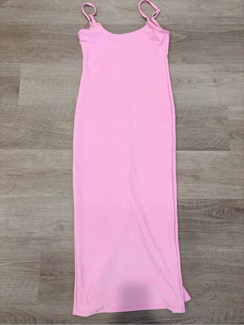 Fashion Nova Pink Ribbed Tank Maxi Dress - Women's Casual Slip Dress